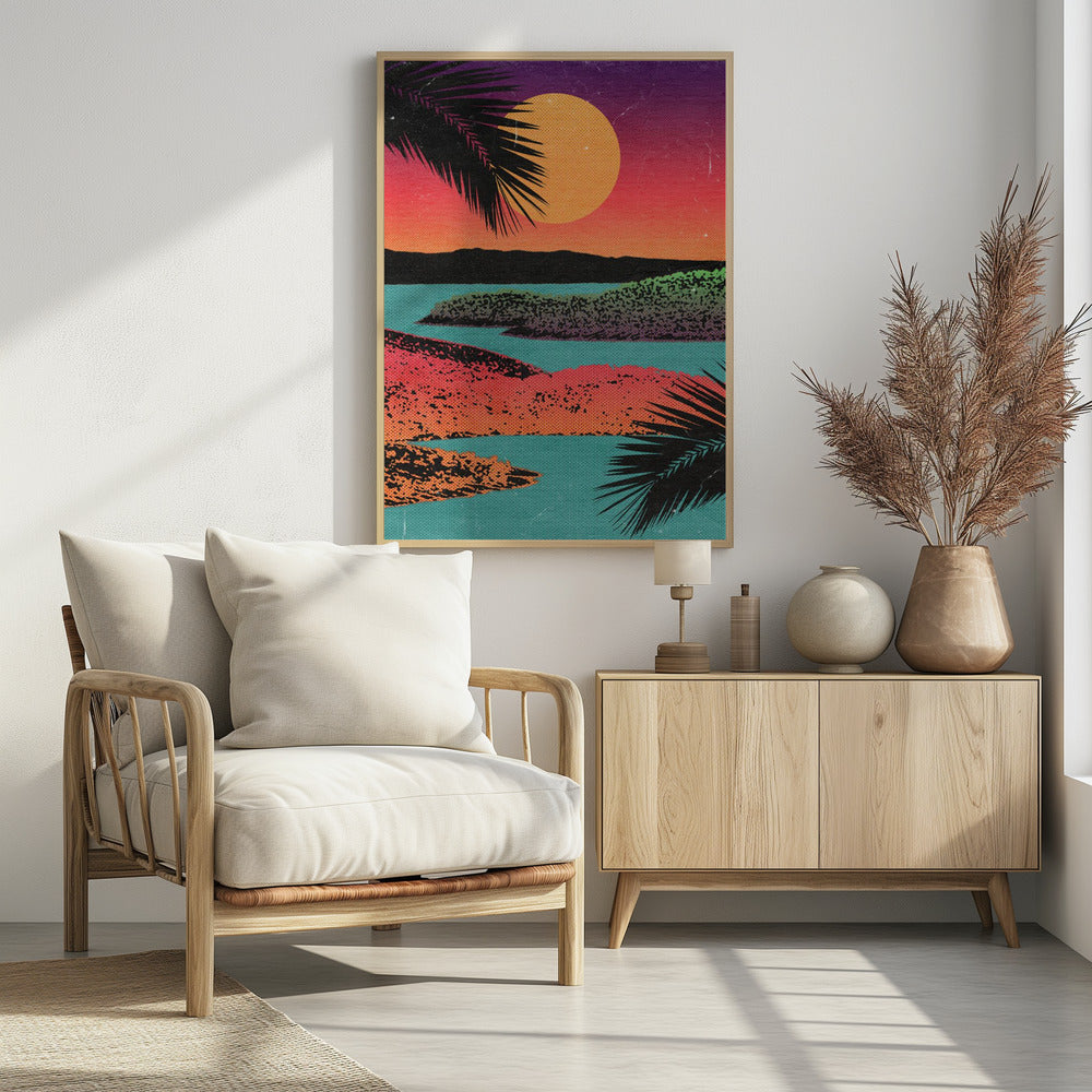 Retro-Sonnenuntergang | Poster