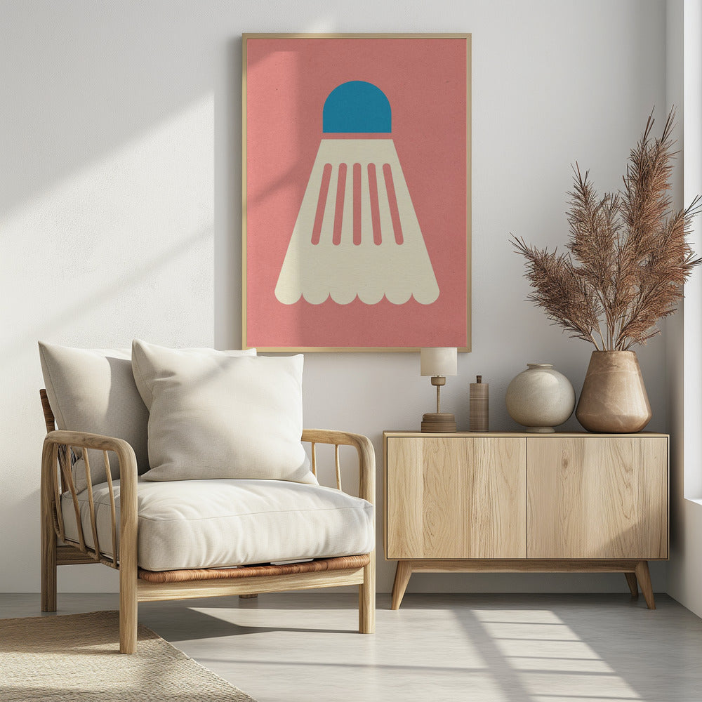 Badminton White Blue | Poster