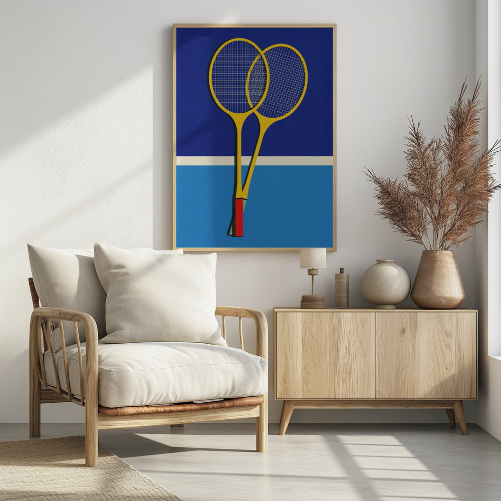 Badmintonschläger aus Holz | Poster