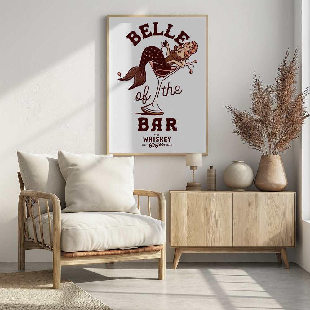 Belle of the Bar Meerjungfrau Pin-Up Art | Poster