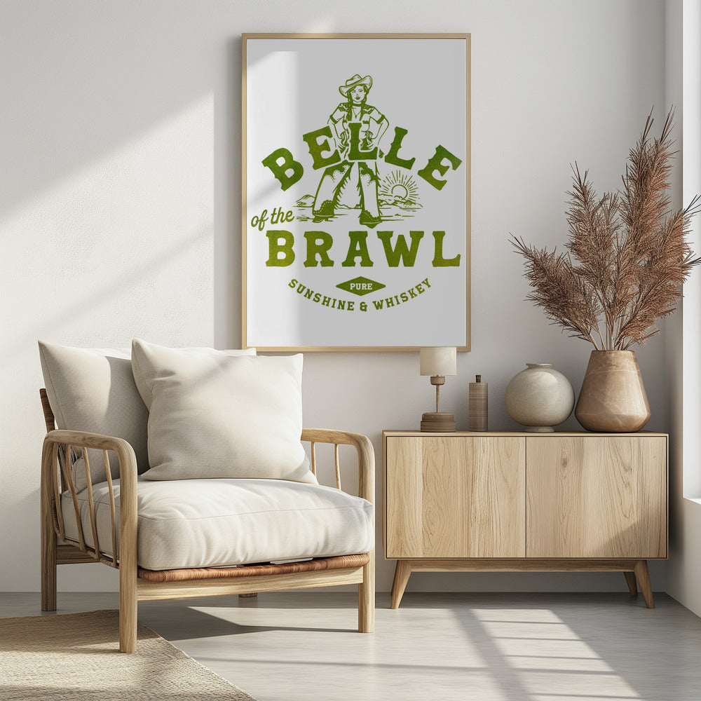 Belle Of The Brawl Cowgirl Wandkunst | Poster