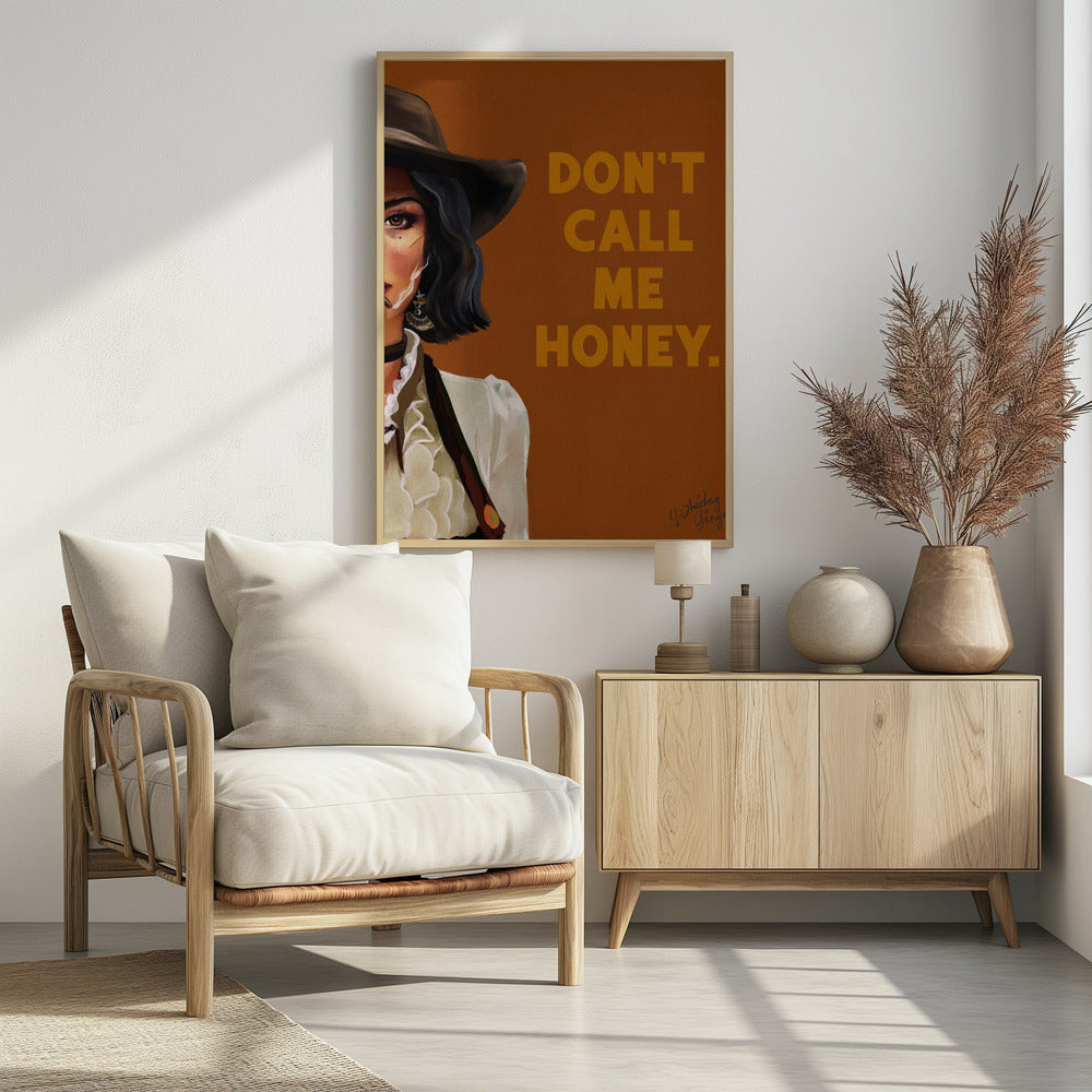 Nenn mich nicht Honey Badass Western Cowgirl Art | Poster