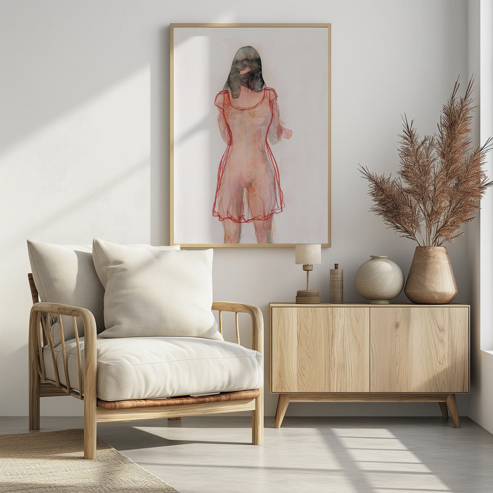 Figurenstudie (rotes Kleid) | Poster