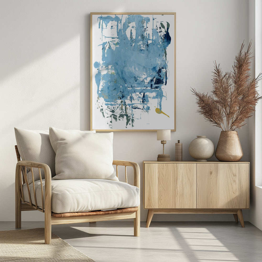 Abstract Blue Scrapes 1 | Poster