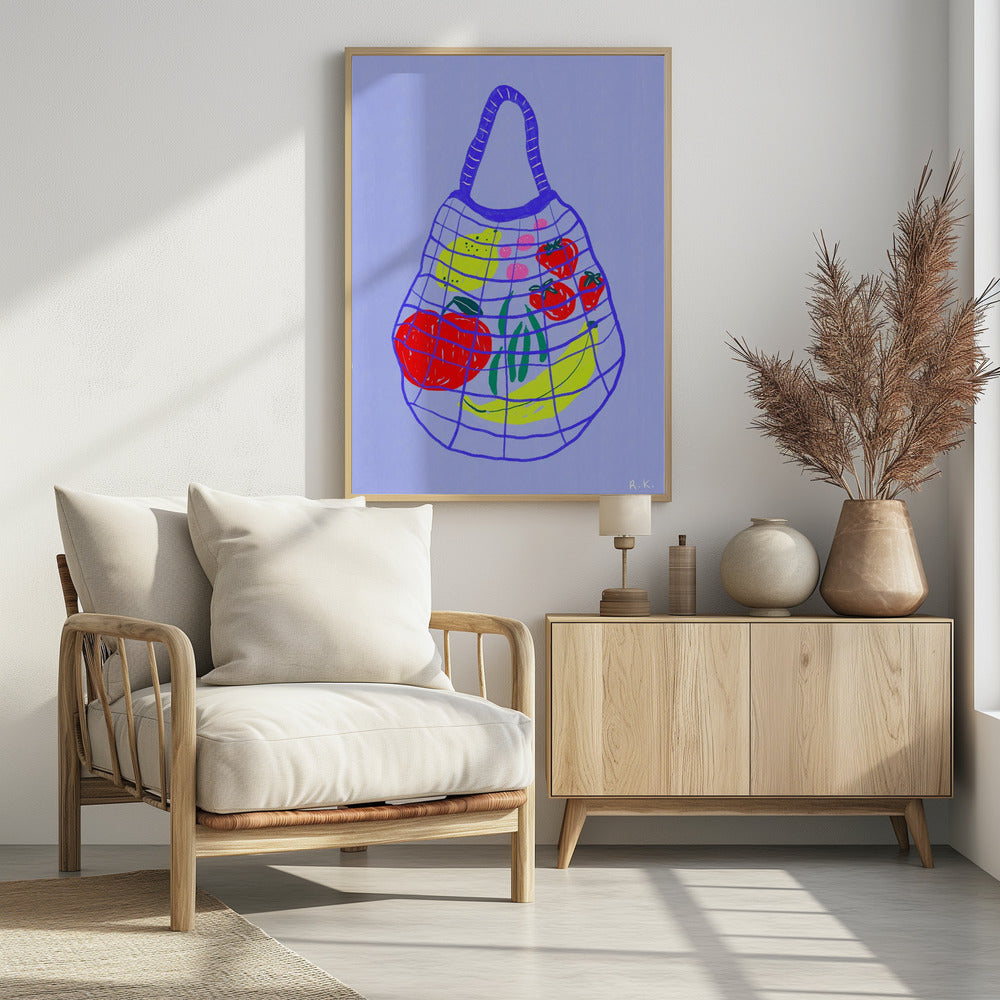 Shopping bag Blue | Poster