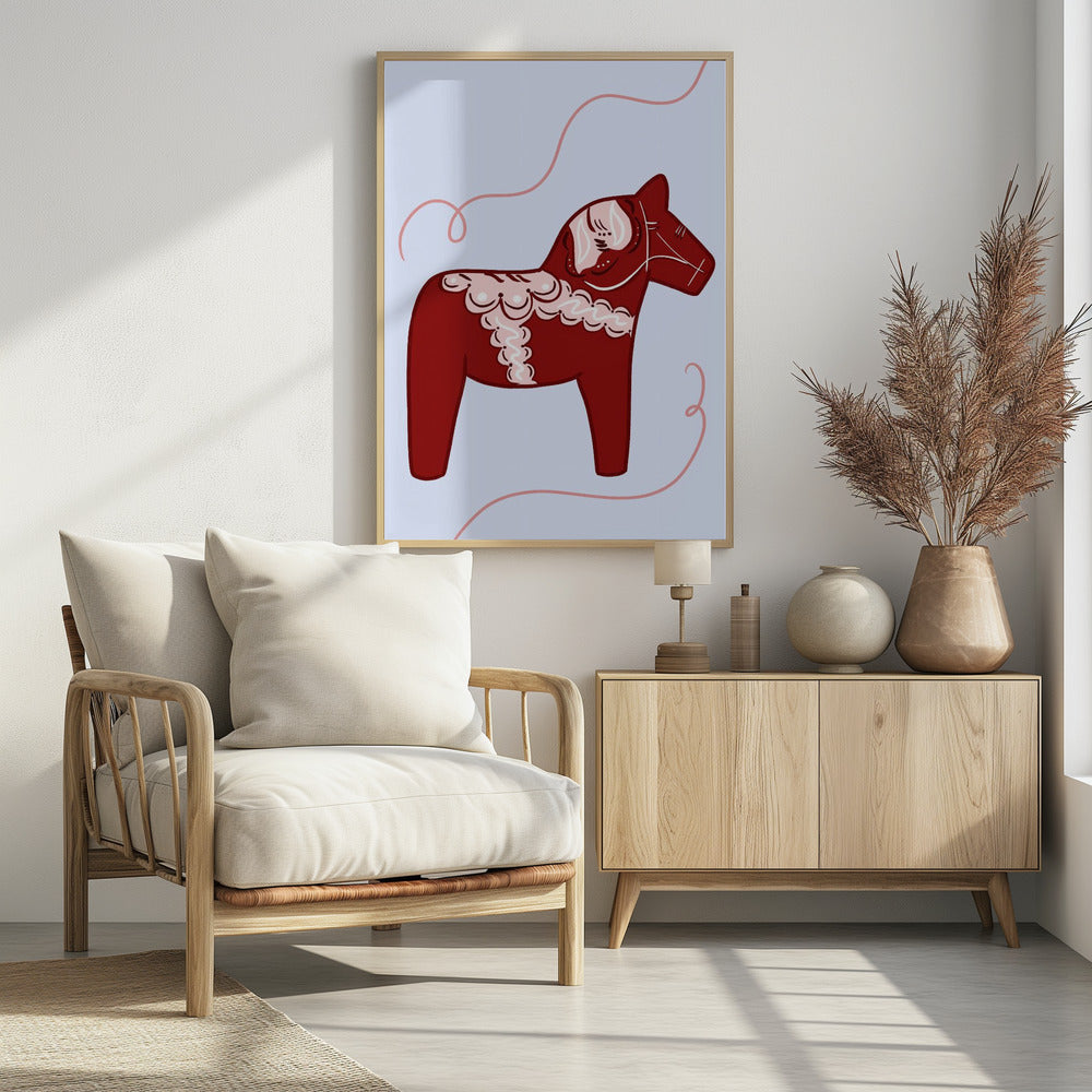 Rotes Pferd, Whimsy Poster