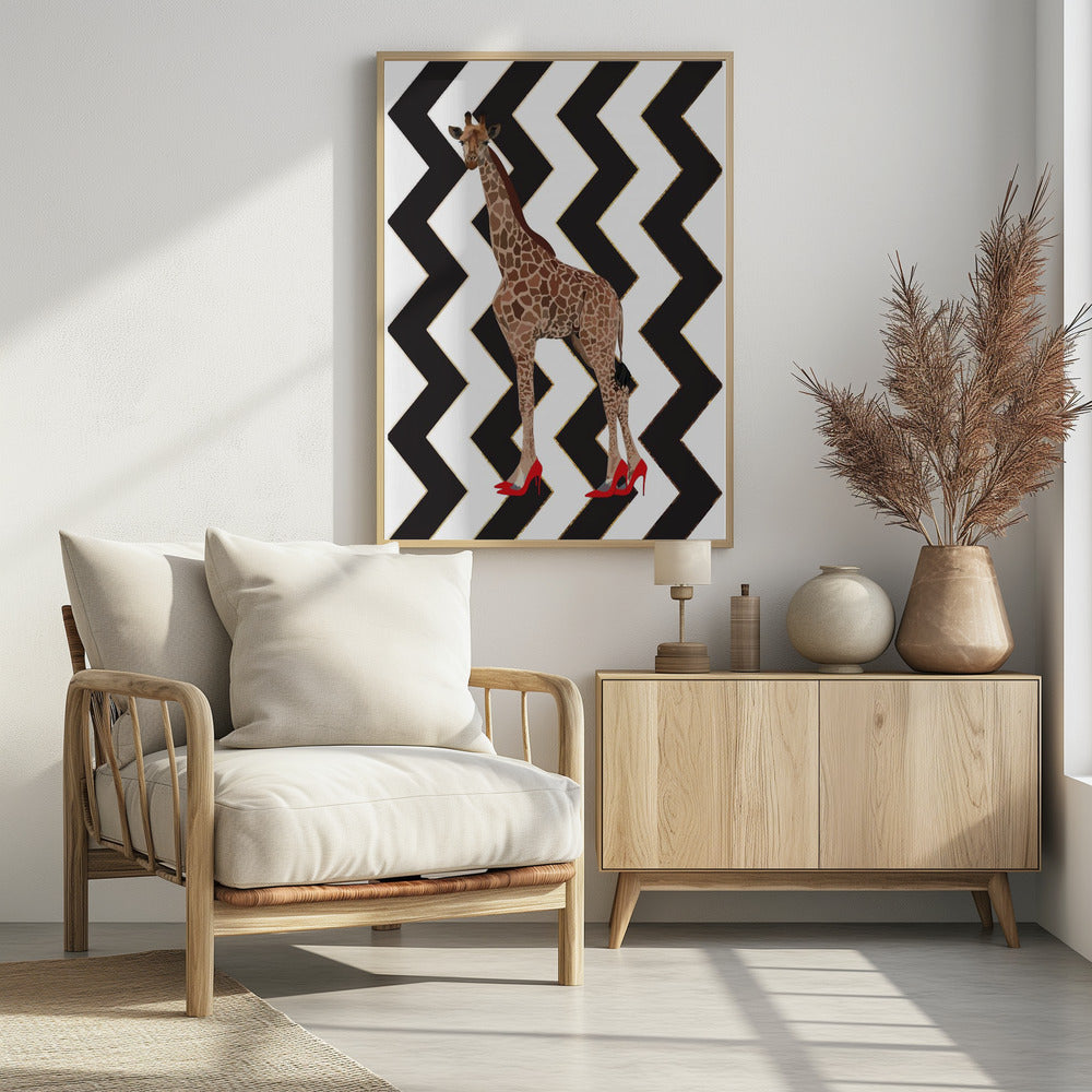 Giraffe Heels Zickzack | Poster