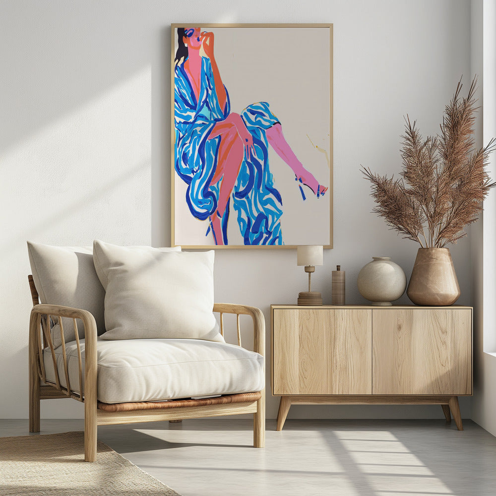 Porträt Frau im Bademantel | Poster
