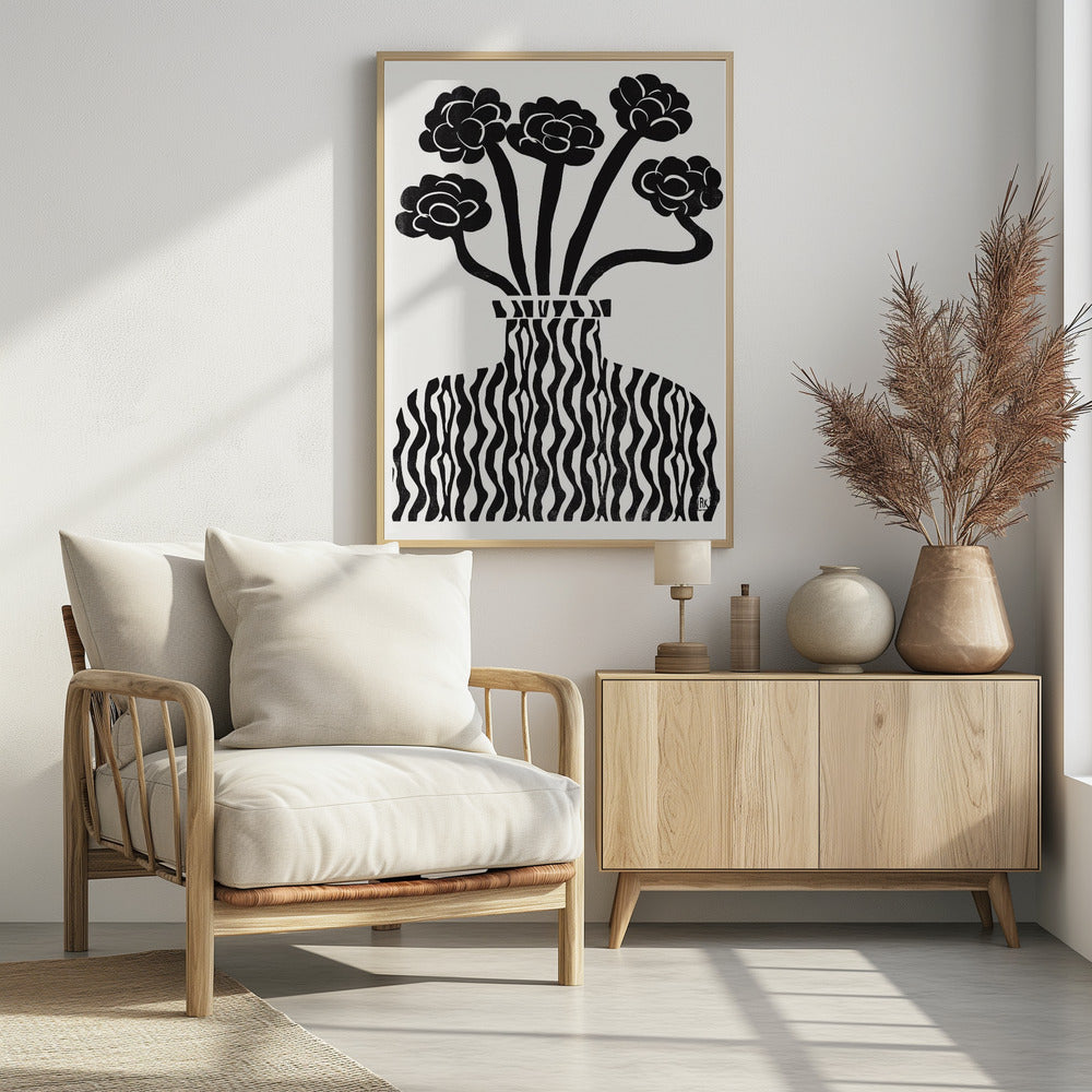 Vase und Blumen 03 | Poster
