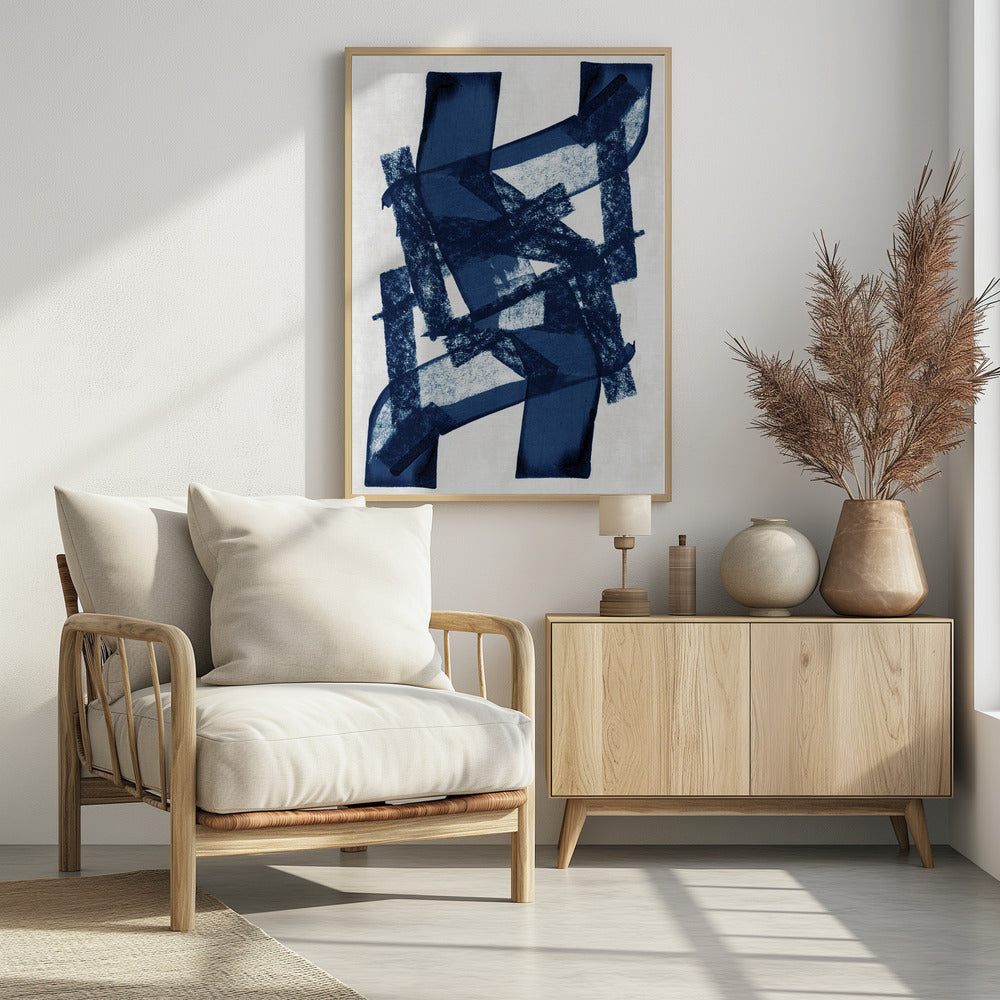 Abstract Blue Structure 1 | Poster