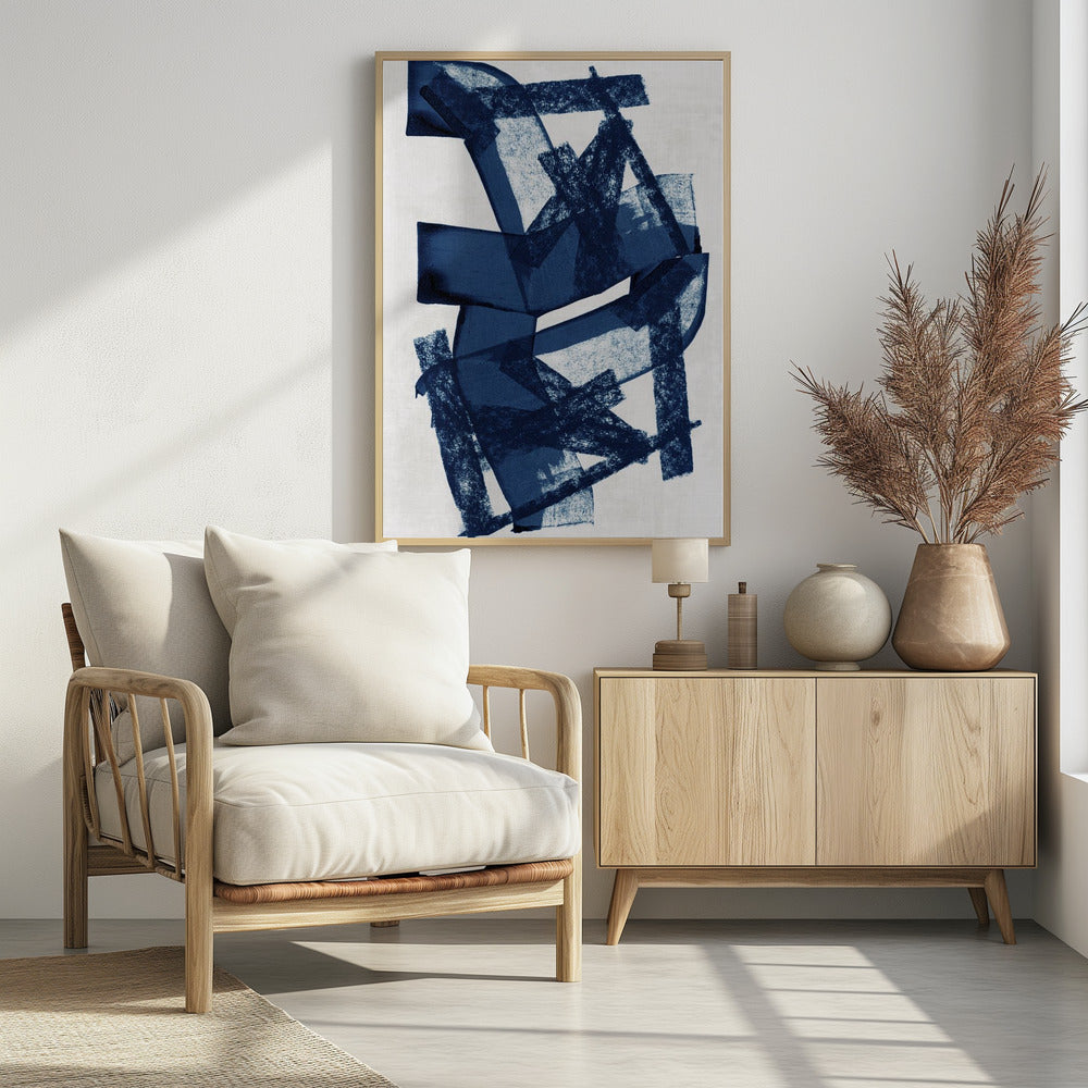 Abstract Blue Structure 2 | Poster