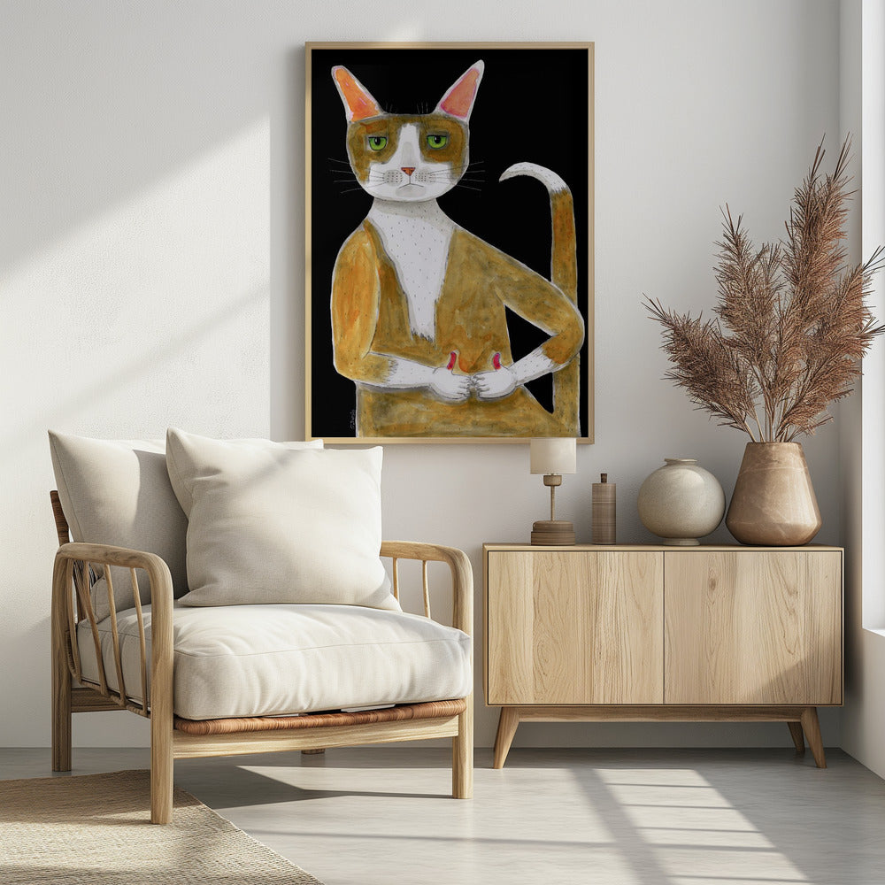 Alles ok, Katze, Daumen hoch. | Poster