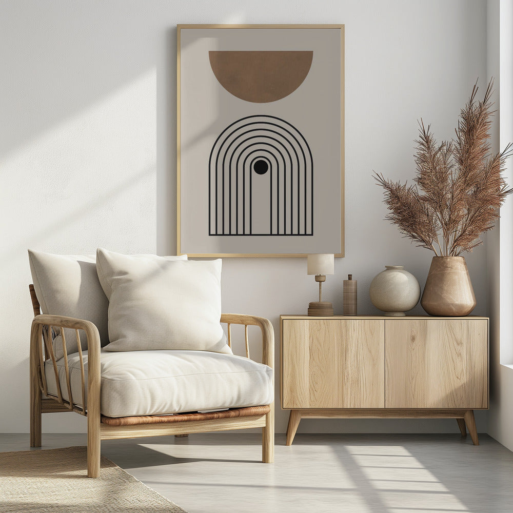Komposition Linien und Kreise 5 | Poster