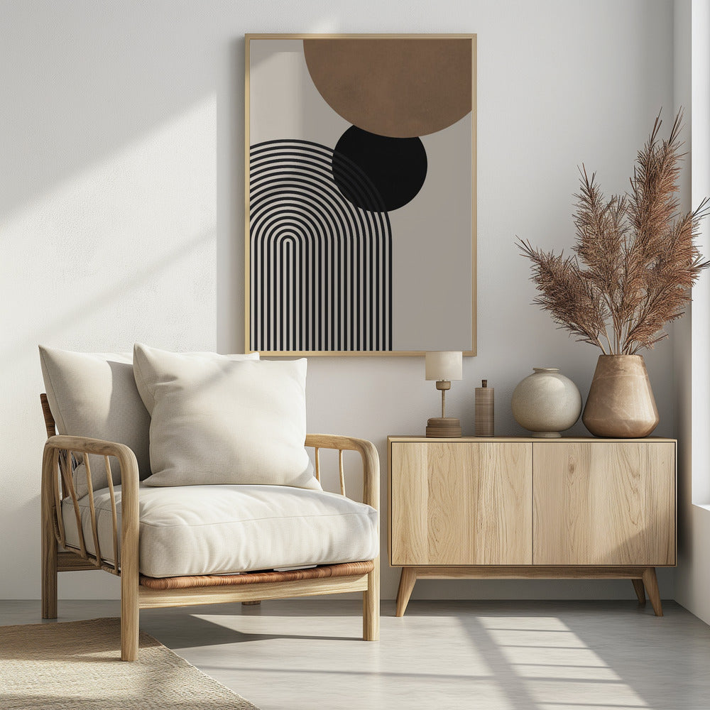 Komposition Linien und Kreise 4 | Poster