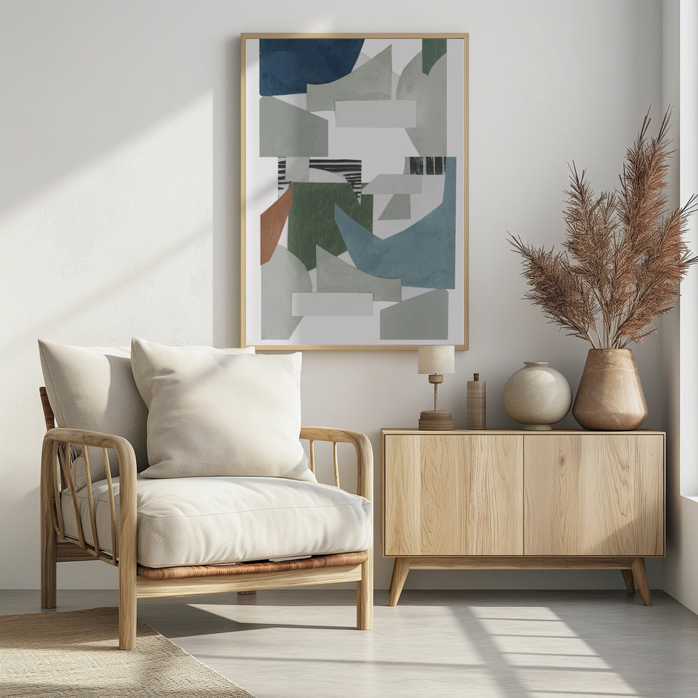 Neutraler geometrischer Druck Nr. 2 | Poster