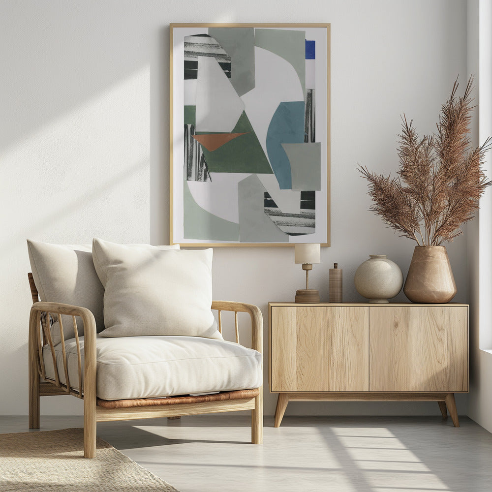 Neutraler geometrischer Druck Nr. 1 | Poster