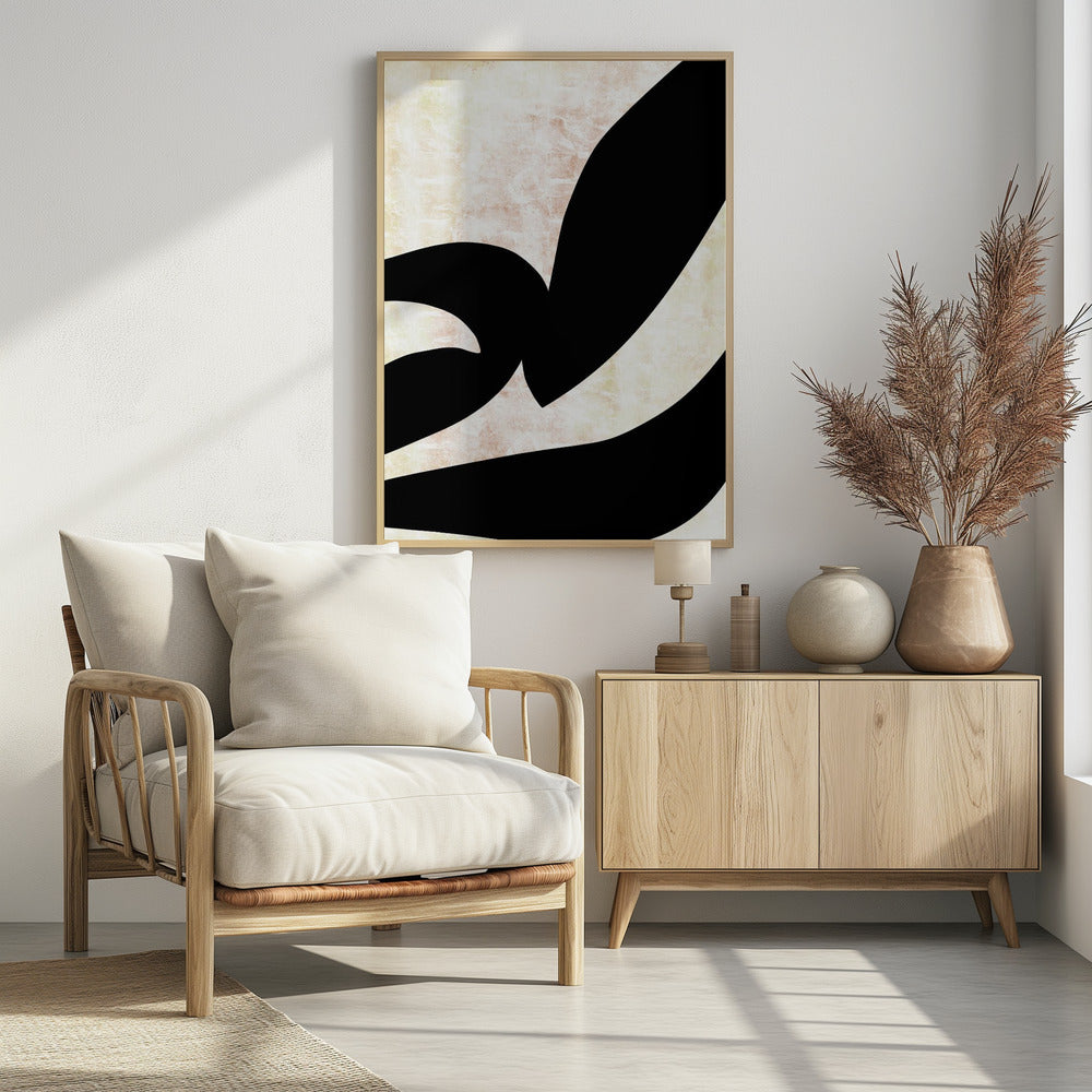 Abstract Black Shapes Print No 3 | Poster
