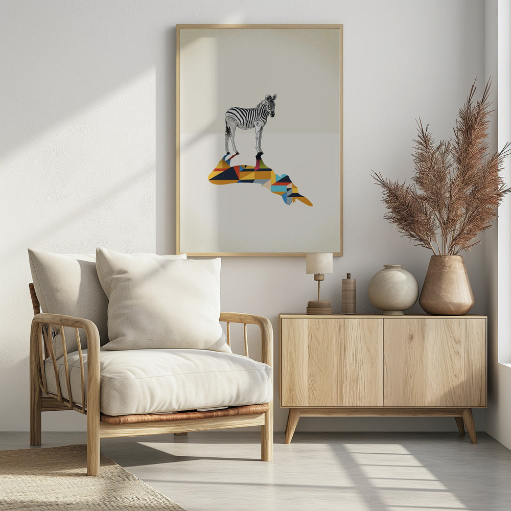 Walking Shadow, Zebra | Poster
