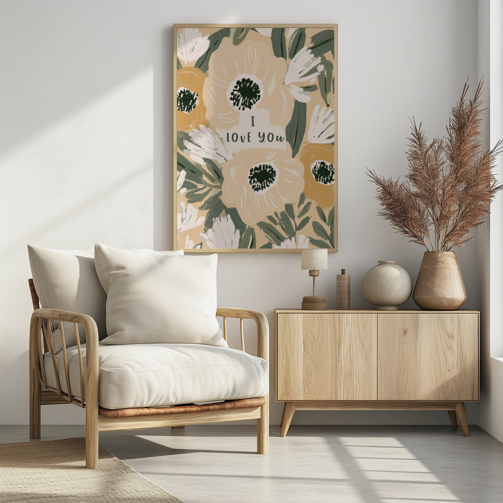 Florale Liebesbotschaft | Poster