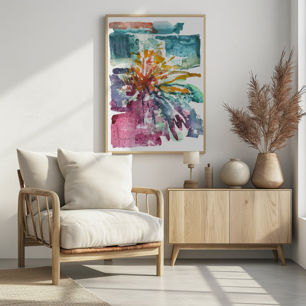 Orchideen-Leidenschaft Aquarell | Poster