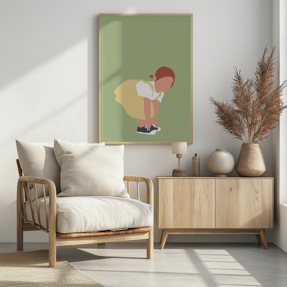 Lilou – Silhouette eines rothaarigen Mädchens | Poster