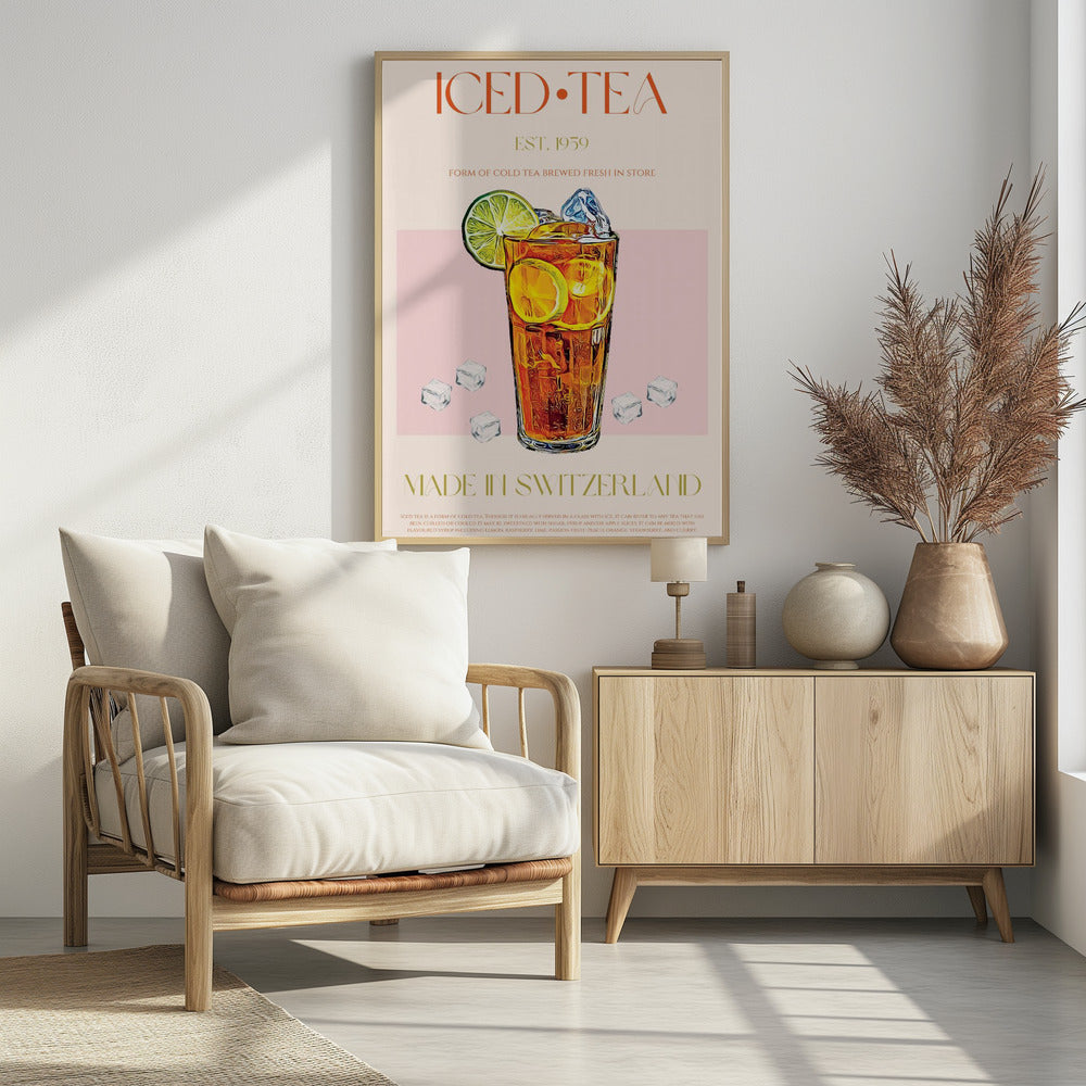 Erfrischendes Glas Eistee | Poster