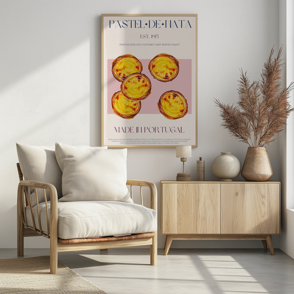 Traditionelle portugiesische Eiercremetorte | Poster