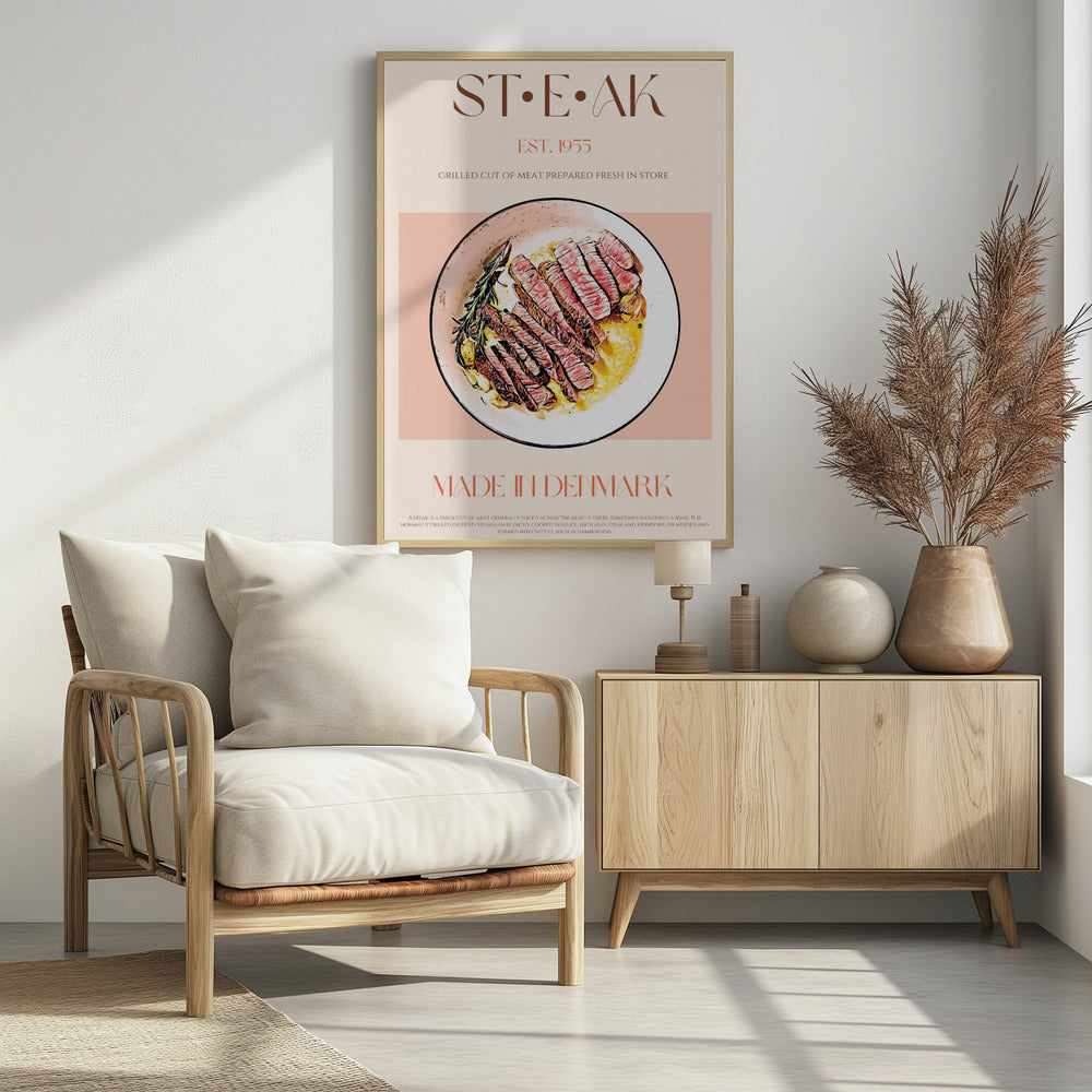 Gegrilltes Fleischgericht mit Rosmarin | Poster