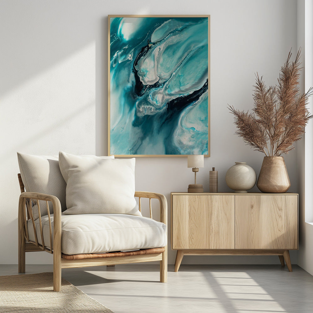 Ozeanblaugrün Aqua Türkis "Ocean Teal" | Poster
