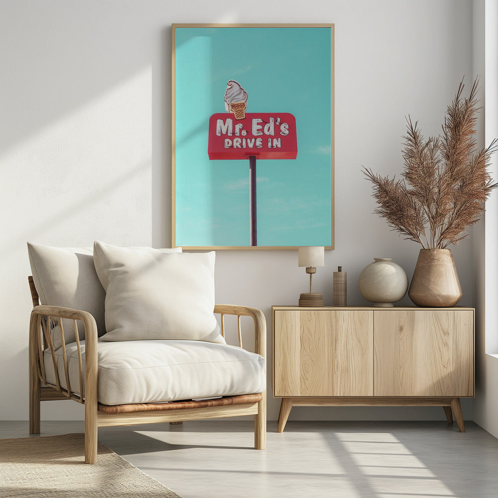 Mr. Ed&#039;s Drive In Vintage Sign in Urbana, Missouri, USA | Poster