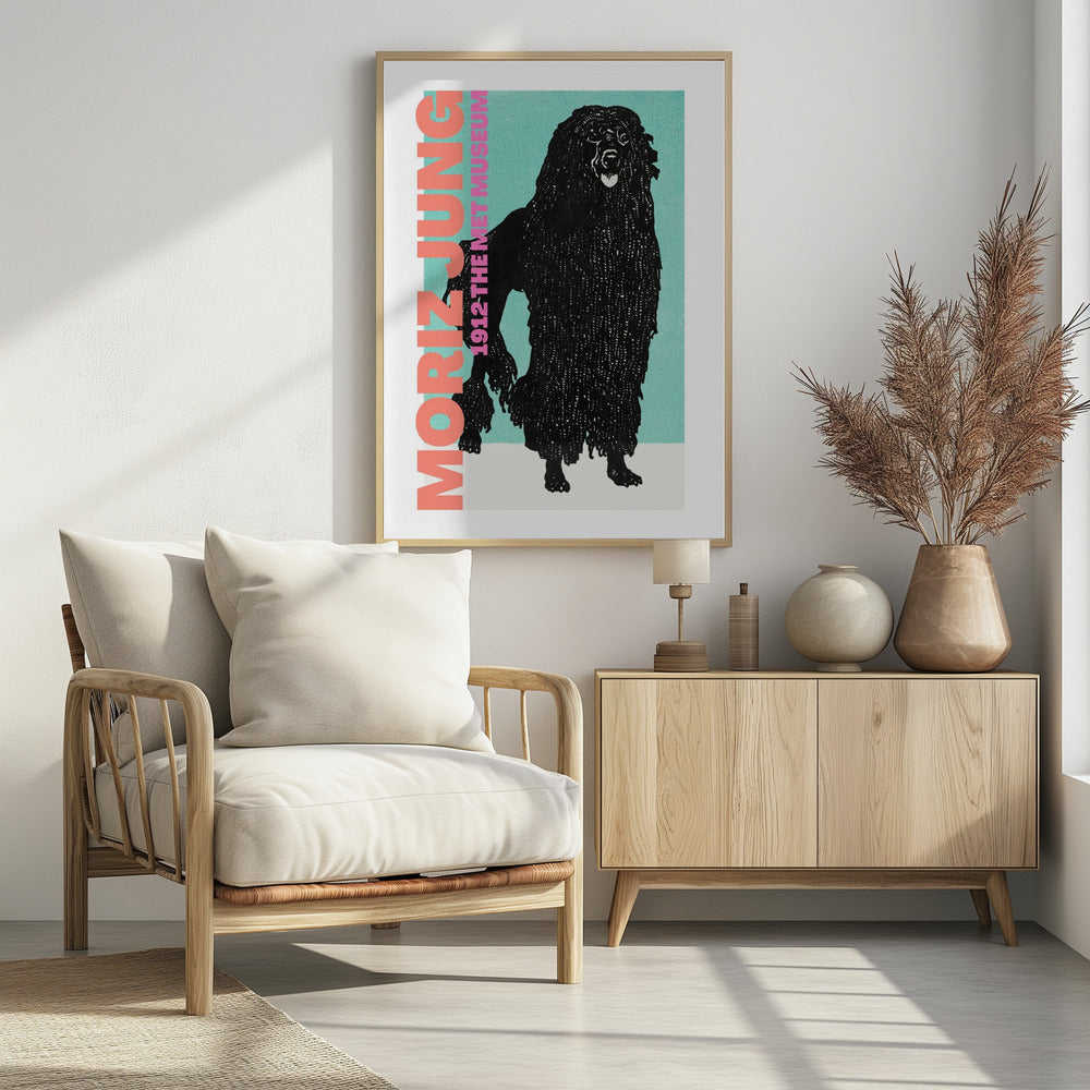 Stilisierter schwarzer Hund | Poster