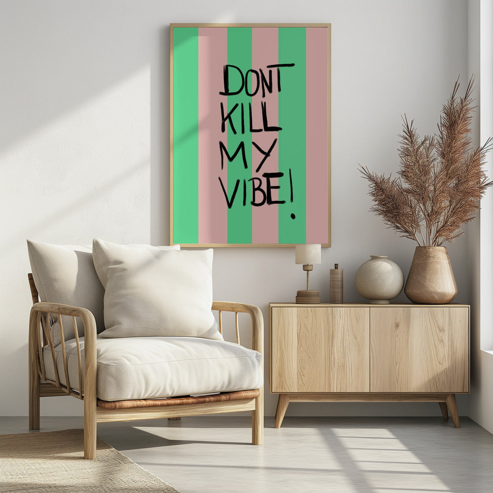 Lebhafte Streifenbotschaft | Poster