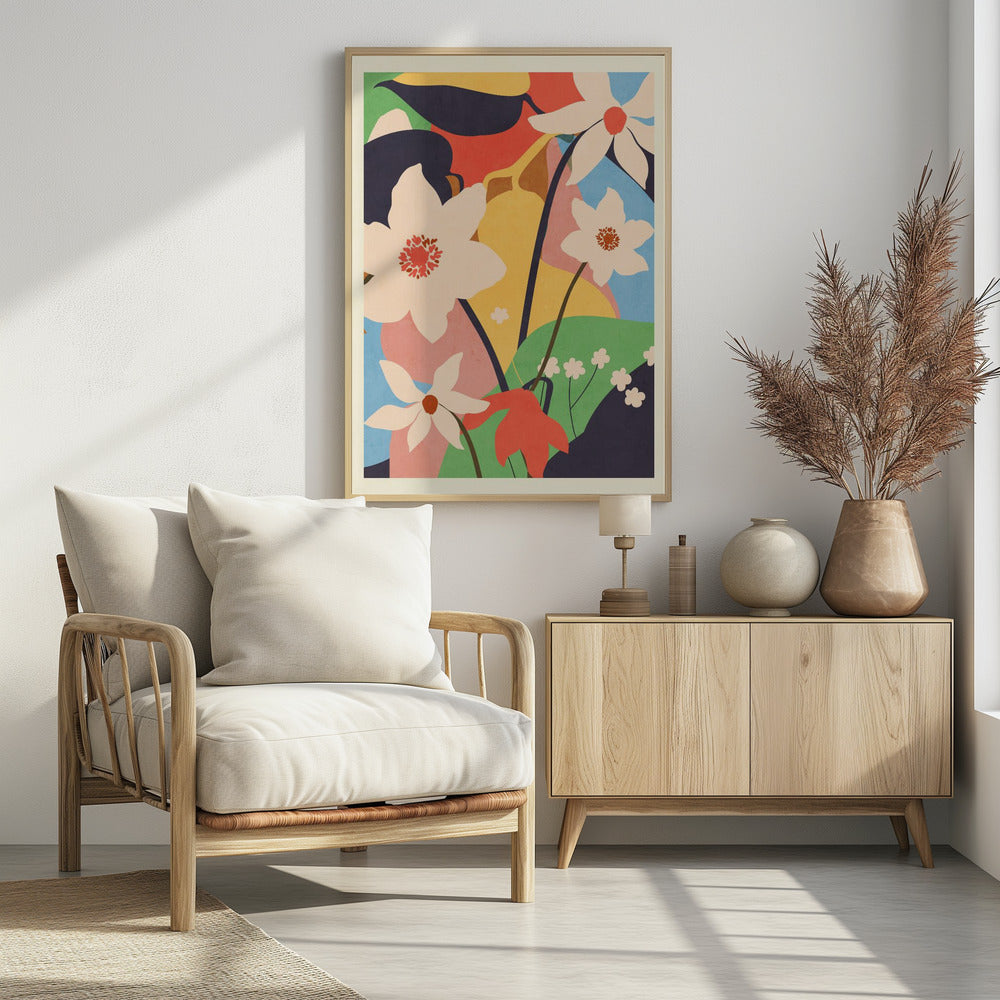 Abstract Art Landscape Flowers | Poster