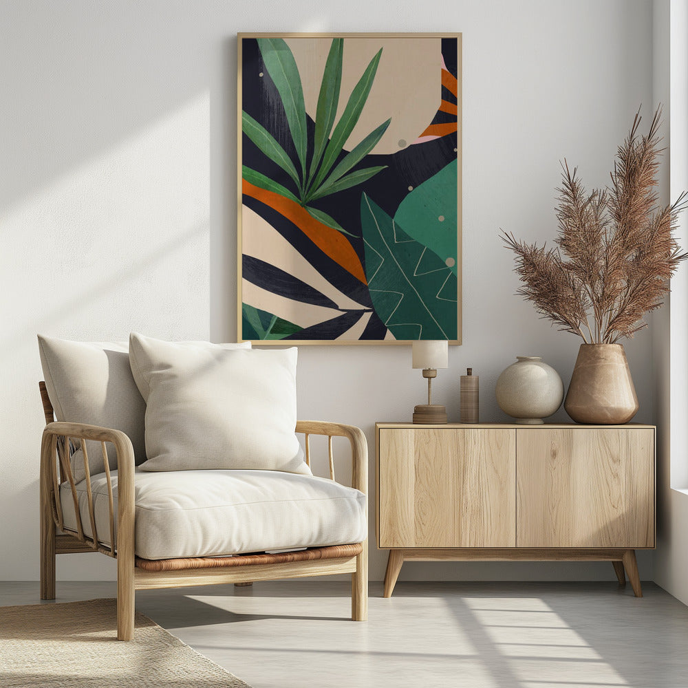 Abstract Art Tropical Leaves | Poster