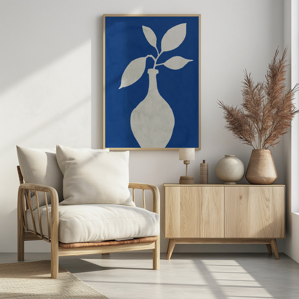 Weiße Vase Silhouette | Poster