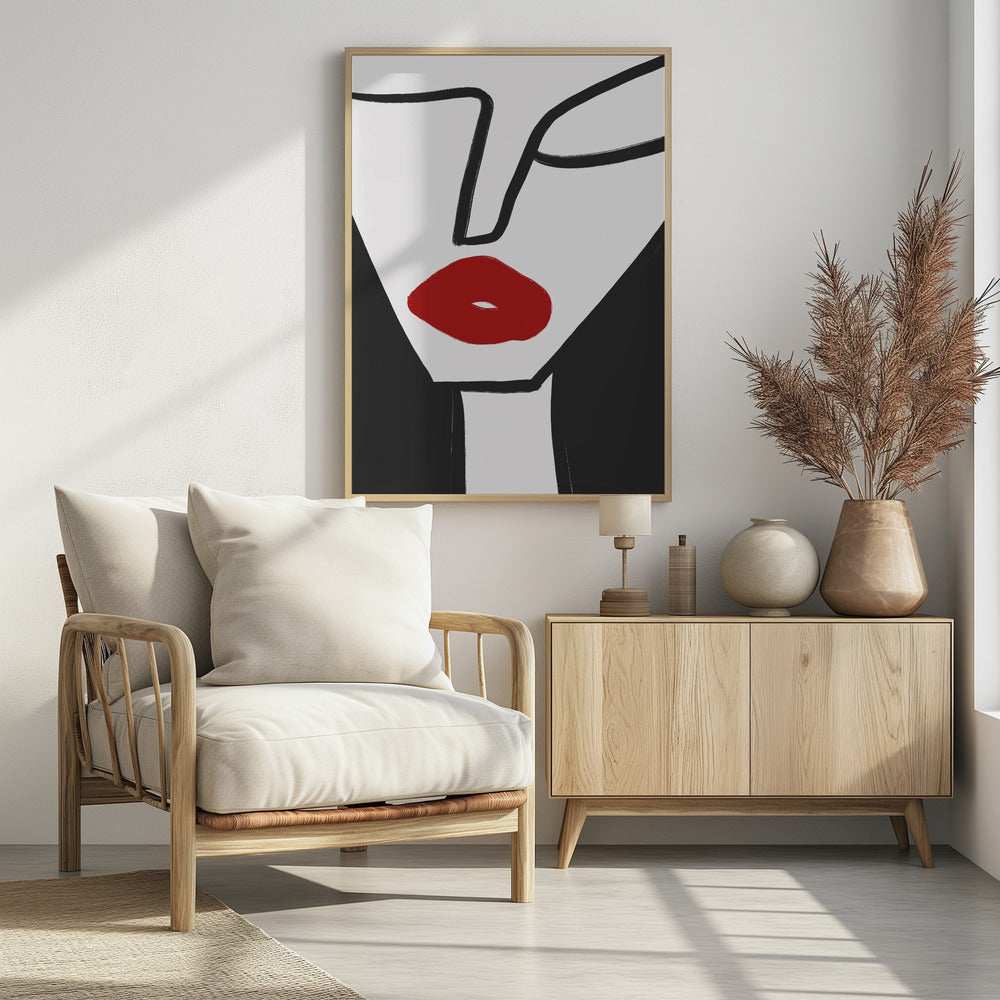Kräftige rote Lippen | Poster