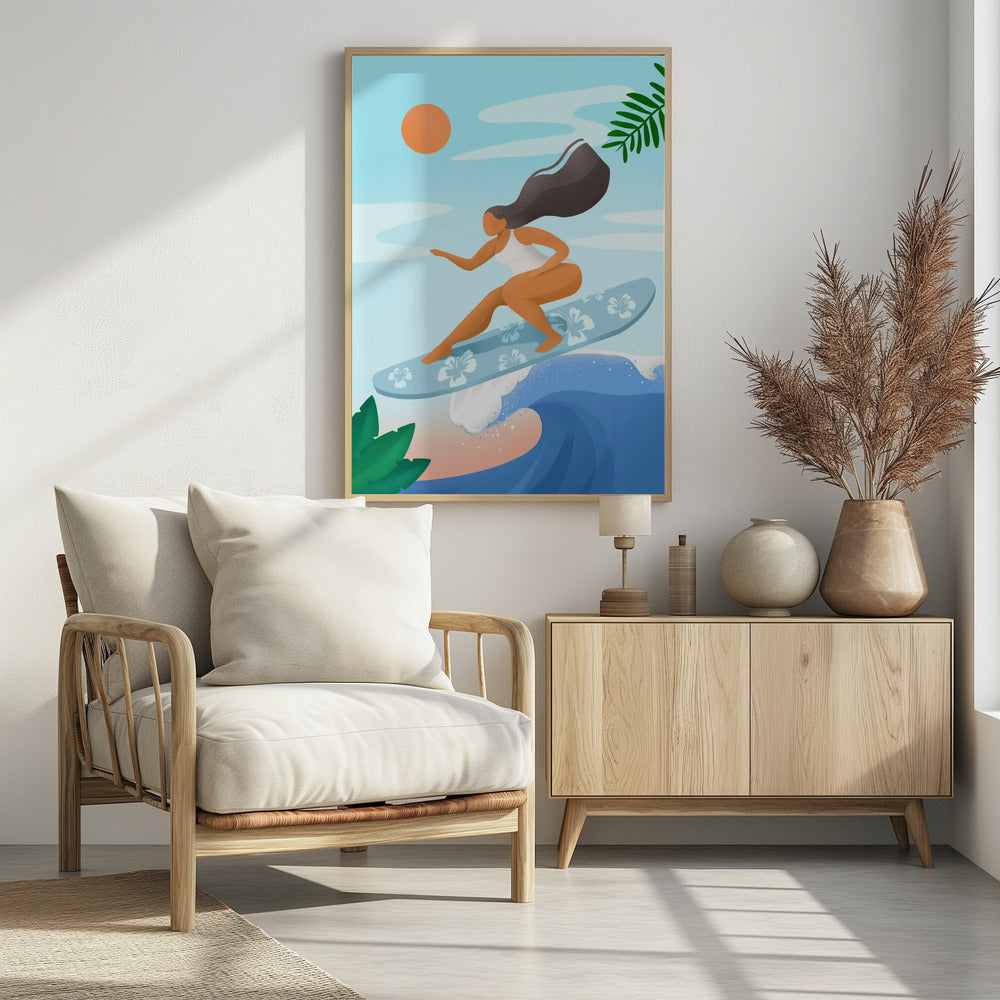 Surfen auf den Wellen | Poster