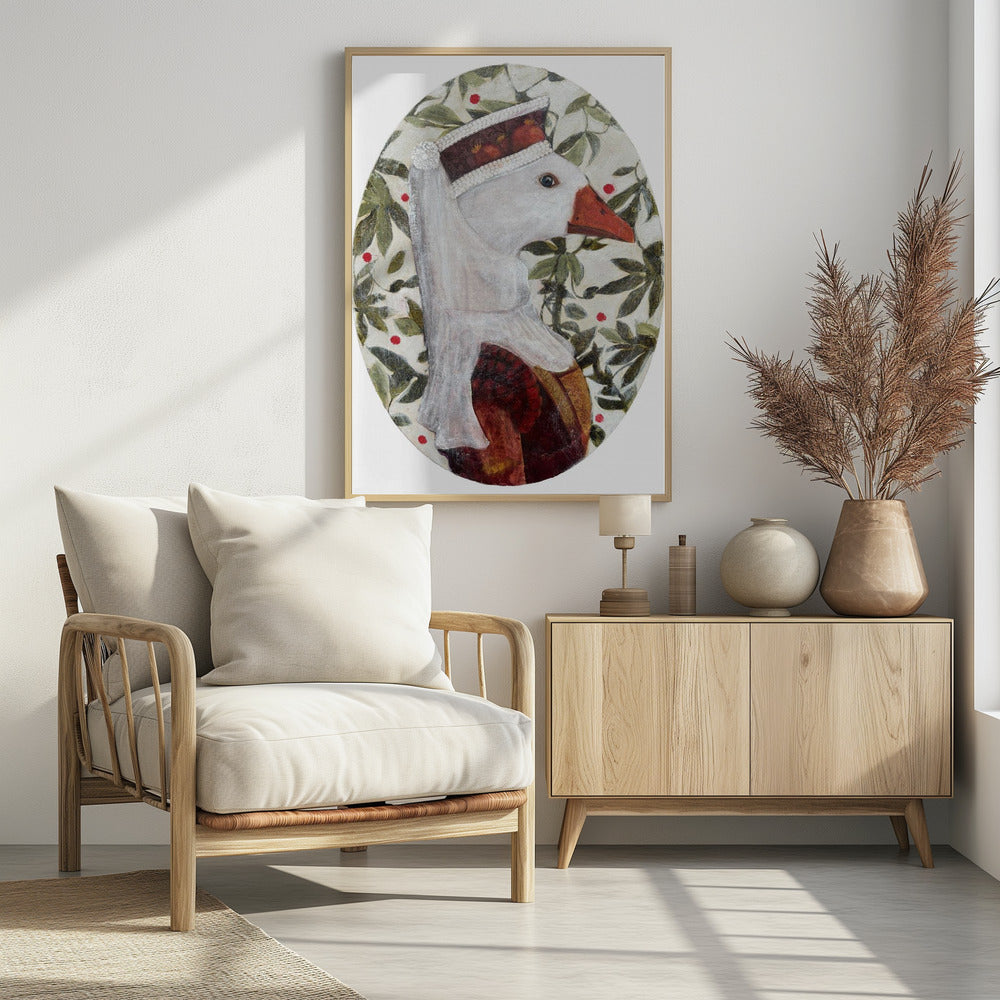 Cata mit grünen Blättern | Poster