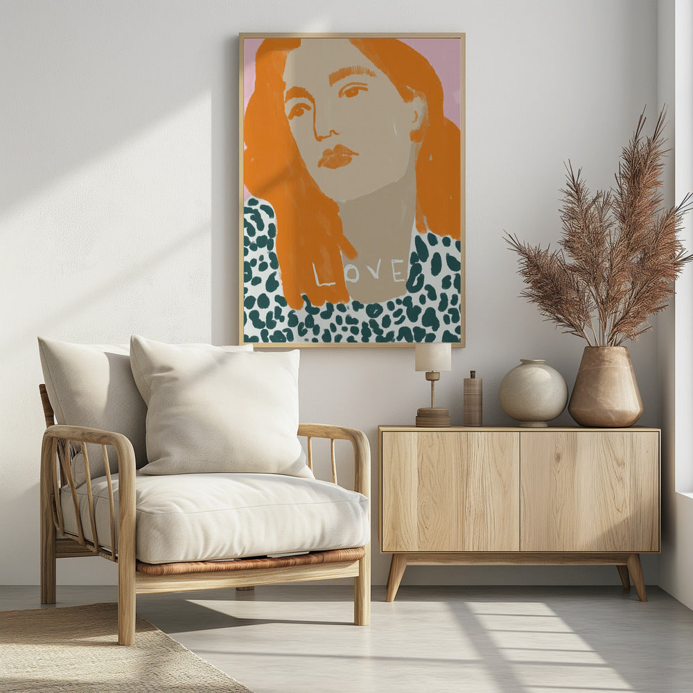 Portrait of a Woman with Orange Hair | Poster