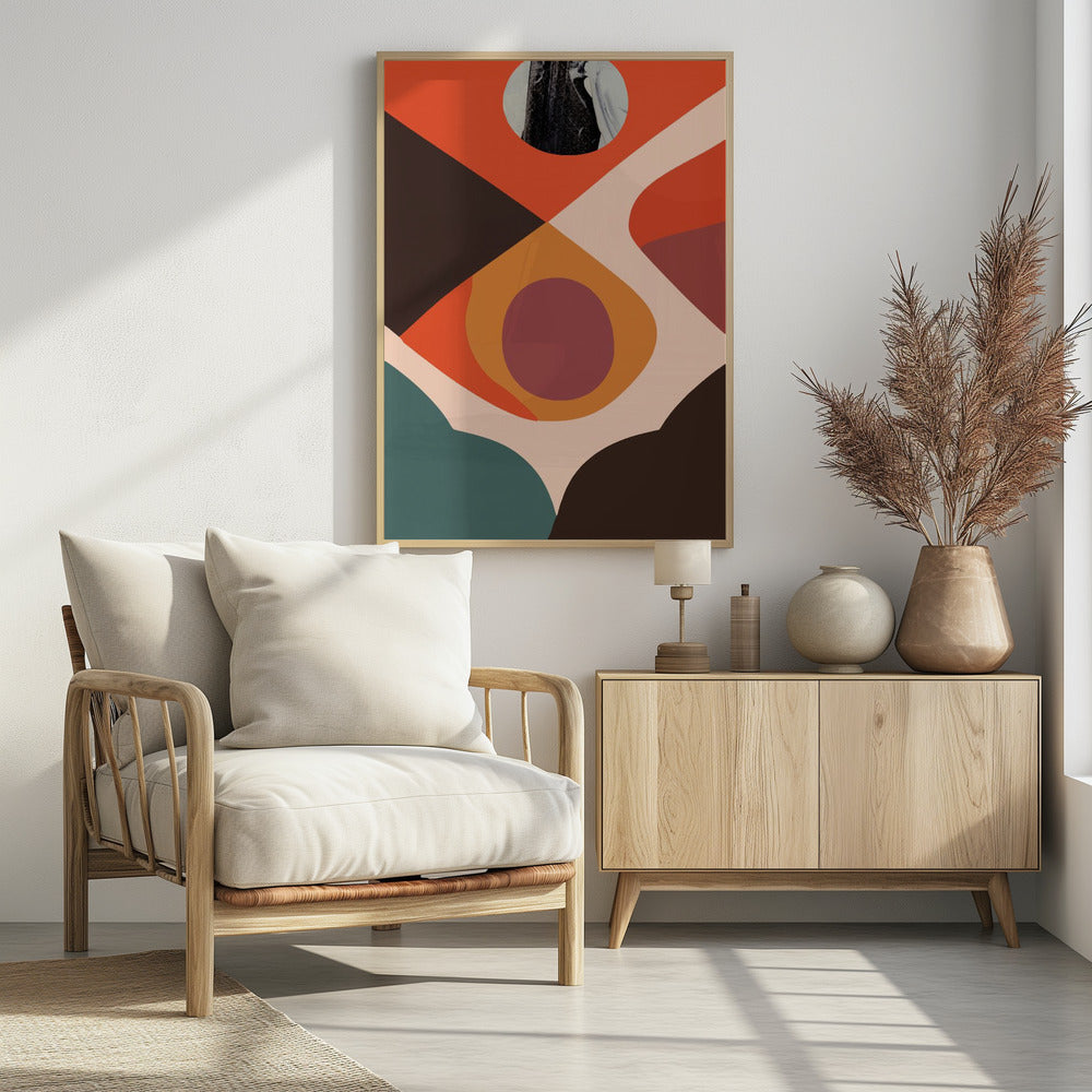 Geometrische Formen und gedämpfte Farben | Poster