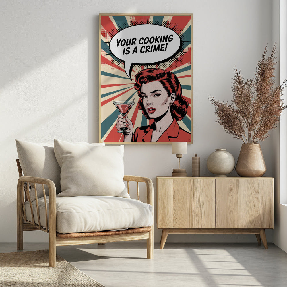 Retro-Kulinarischer Braten | Poster