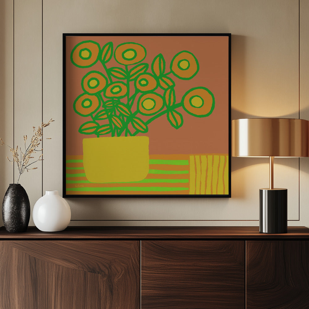 Flowers on table | Poster
