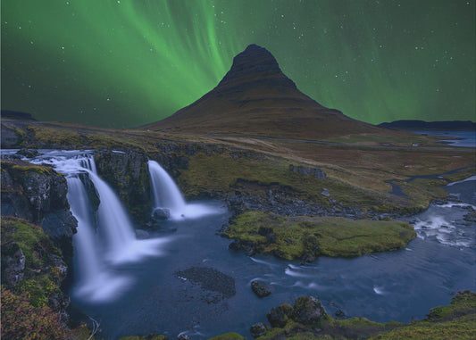 Kirkjufell...   Under a boreal green sky | Poster