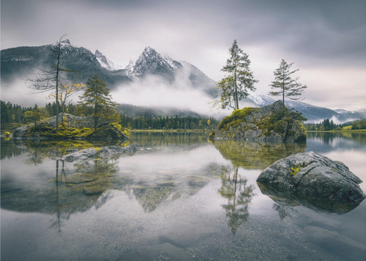 Regenmorgen am Hintersee (Bayern) | Poster