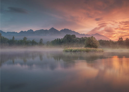 Daybreak by the lake | Poster