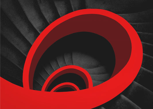Eine rote Spirale | Tapete