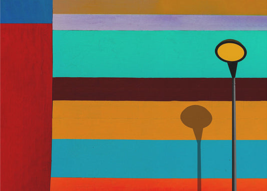 Lampe und gestreifte Wand | Tapete