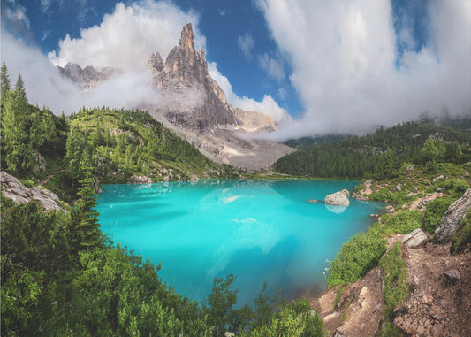 Venetien - Lago di Sorapis Panorama | Leinwand