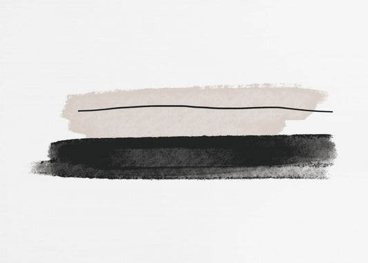 Black And Beige Brushstrokes | Canvas