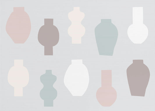 Abstract Vases Pastel | Canvas